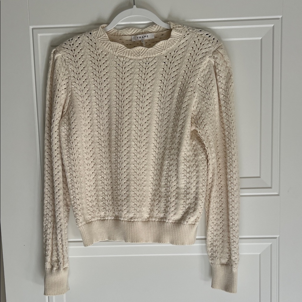 Frame Denim Ivory Knit Sweater